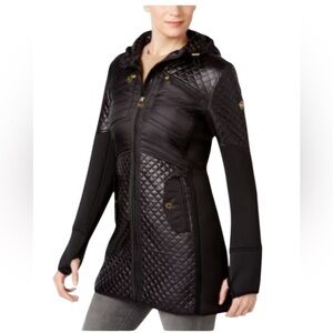 Black light mid long Michael Kors jacket size Extra large.